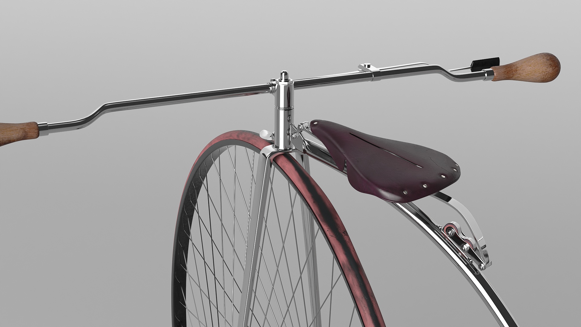 Penny Farthing Bicycle Rigged 3D model