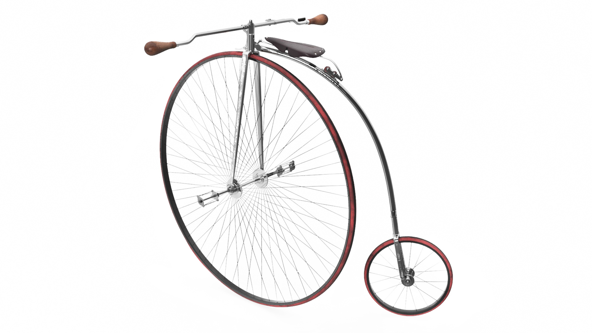 Penny Farthing Bicycle Rigged 3D model