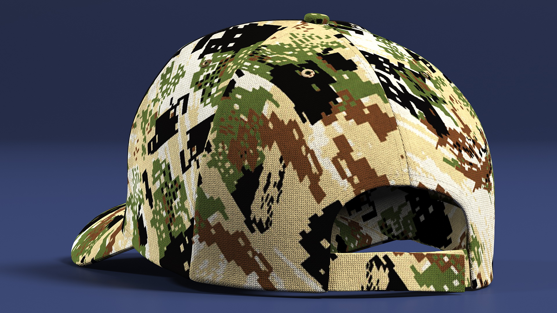 3D Hunting Cap Forest Camo model