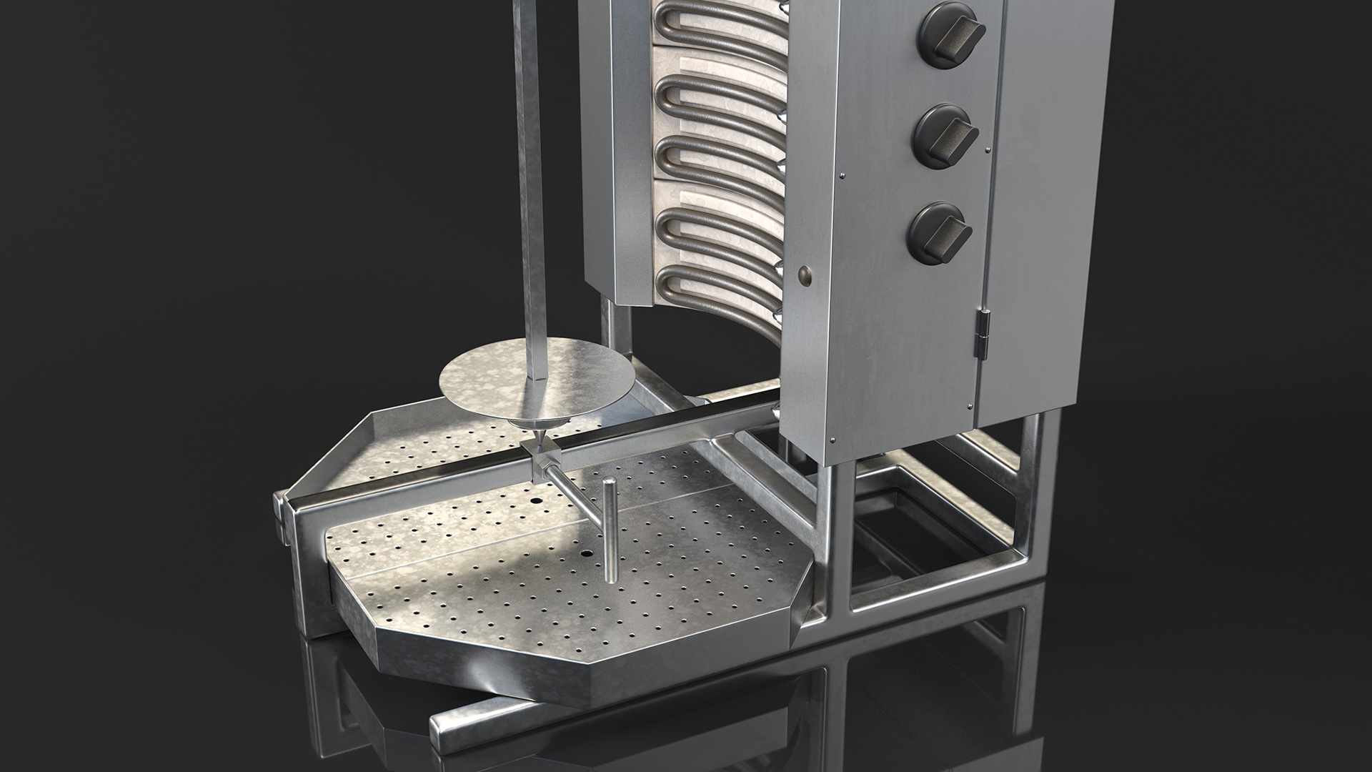 Potis Vertical Rotisserie Grill For Doner Kebab 3D