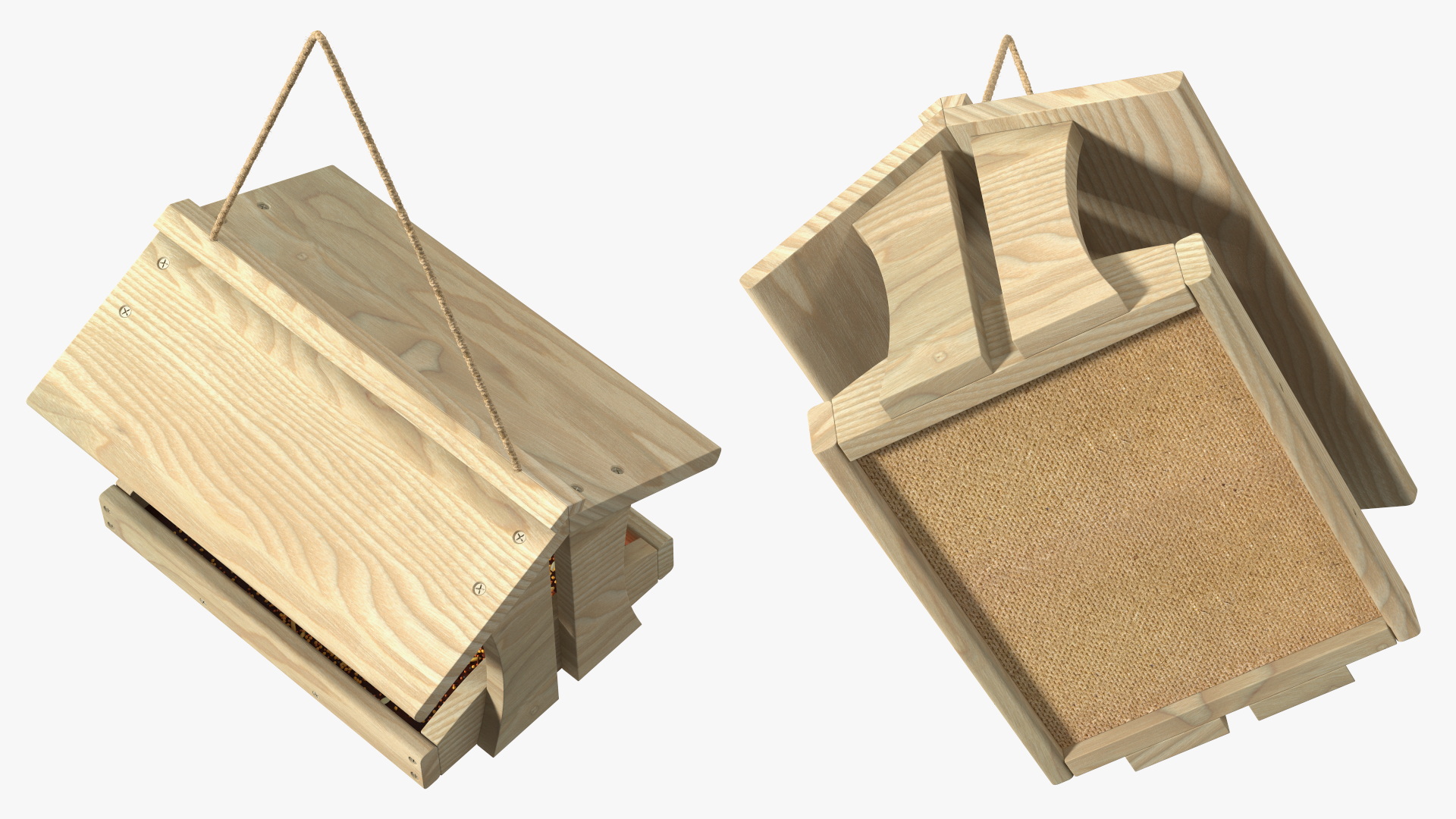 3D Wooden Bird Feeder model