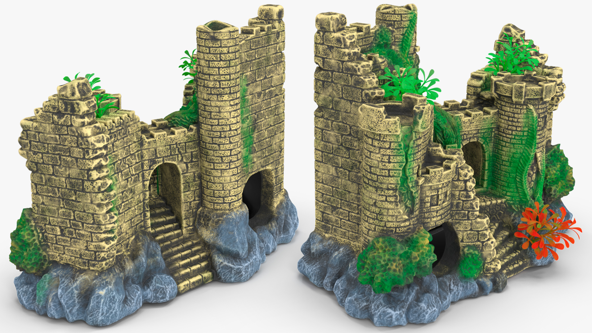 3D model Aquarium Object Castle Ruin Hideout