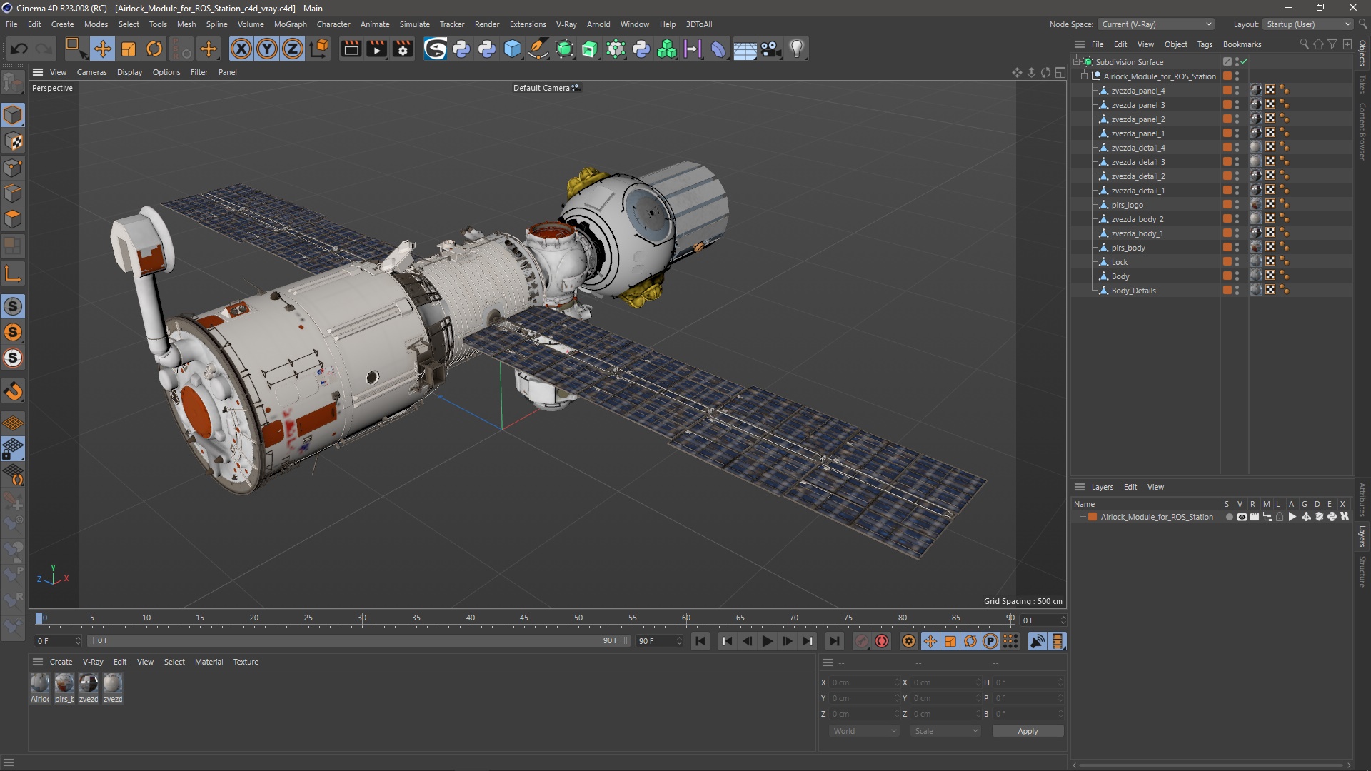 3D model Airlock Module for ROS Station