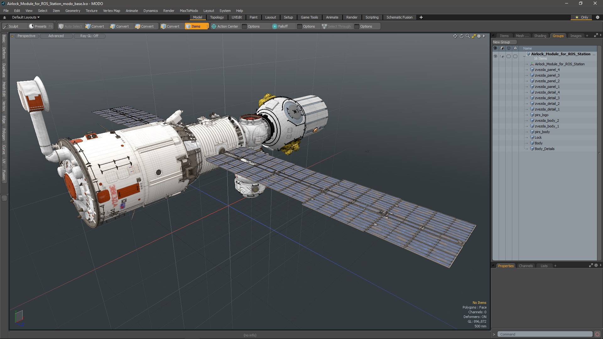 3D model Airlock Module for ROS Station