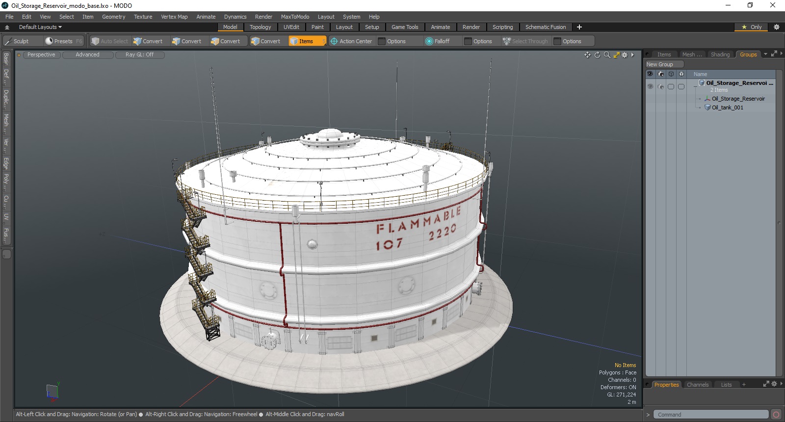 3D Oil Storage Reservoir