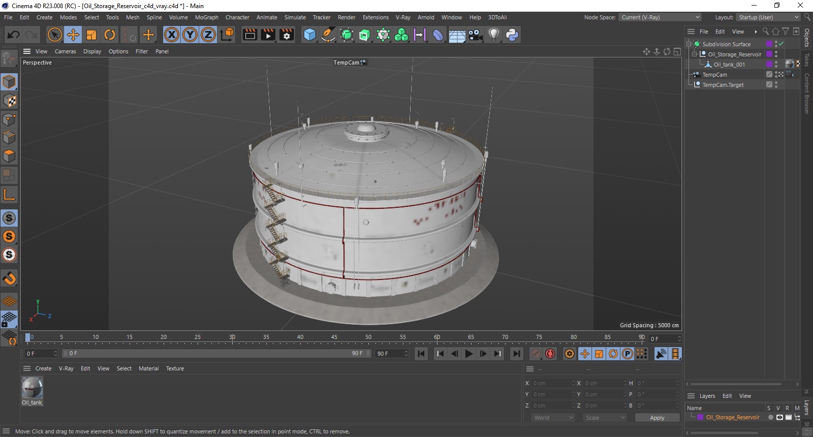 3D Oil Storage Reservoir