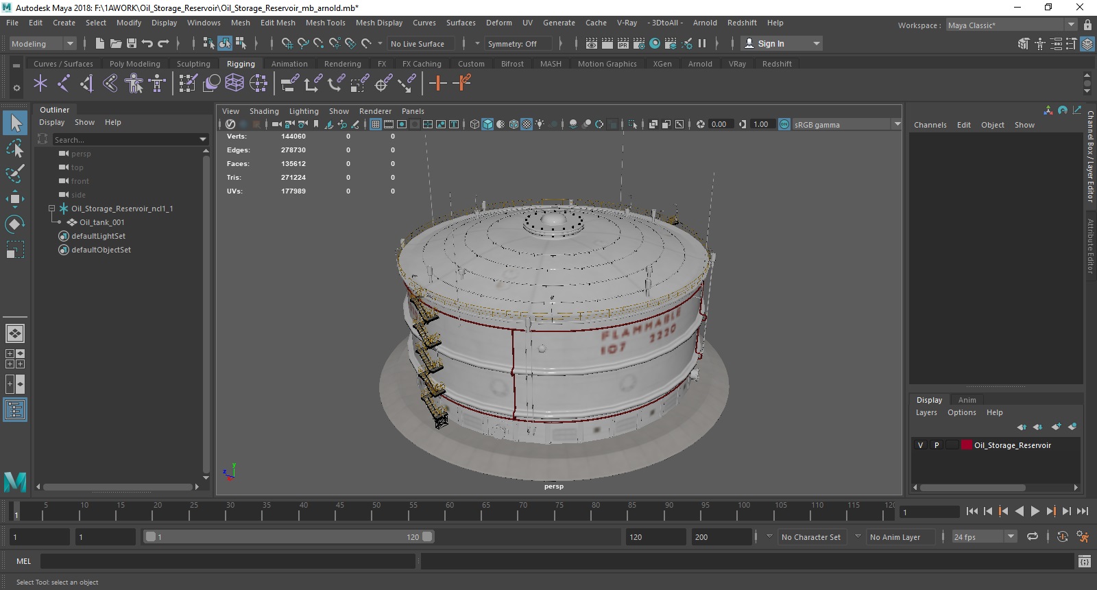 3D Oil Storage Reservoir