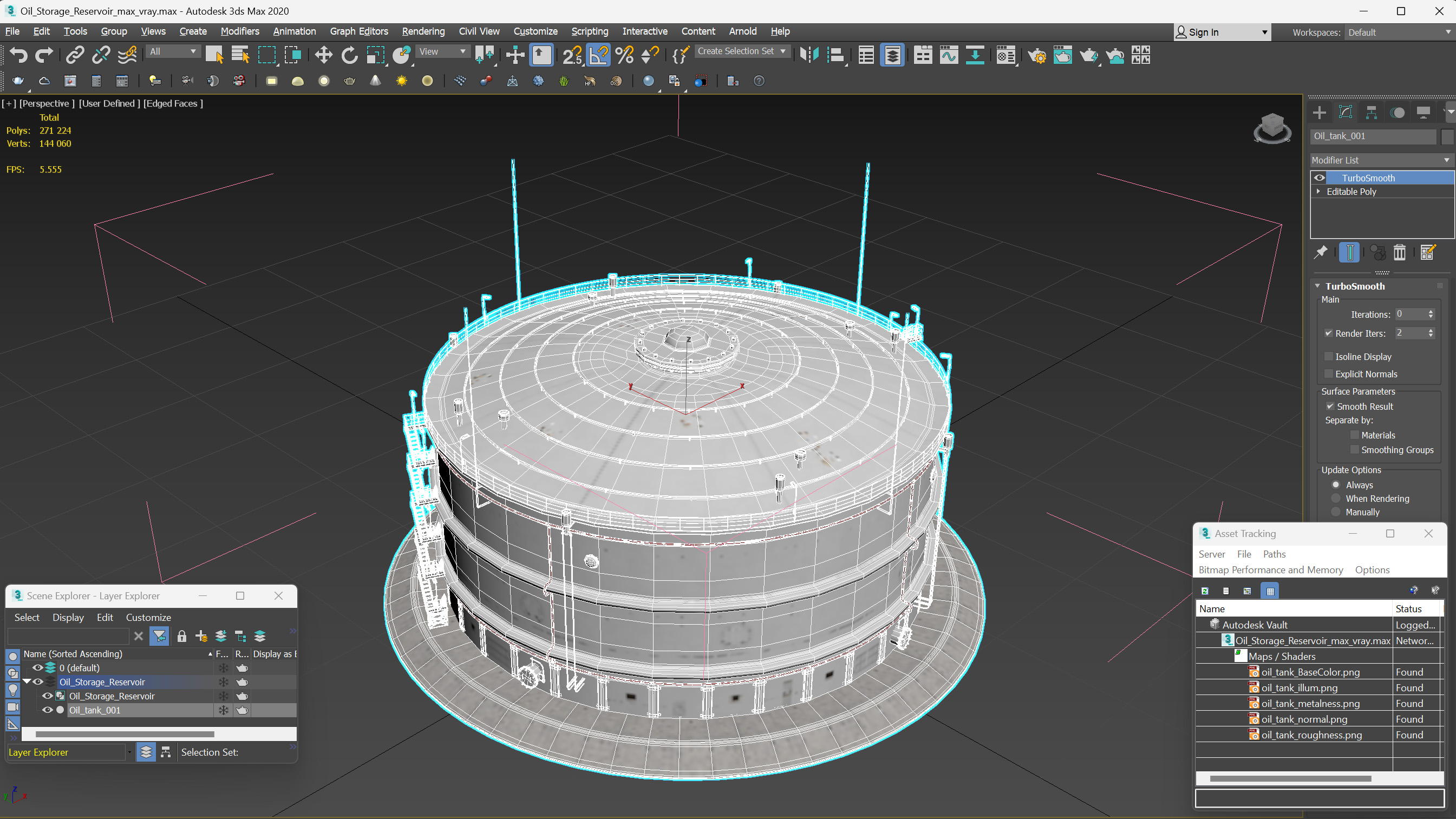 3D Oil Storage Reservoir