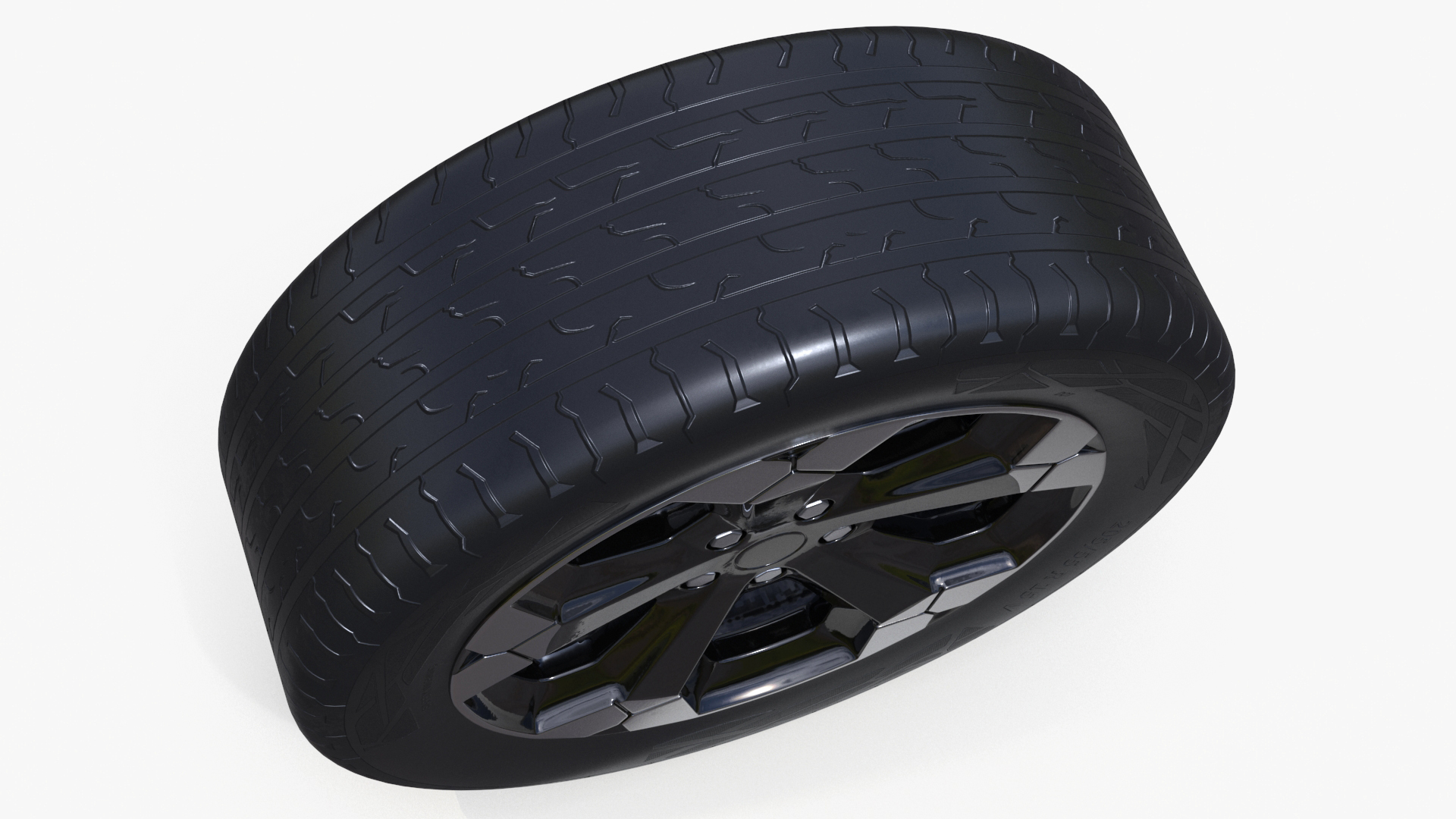 3D model Car Alloy Wheel with Tire