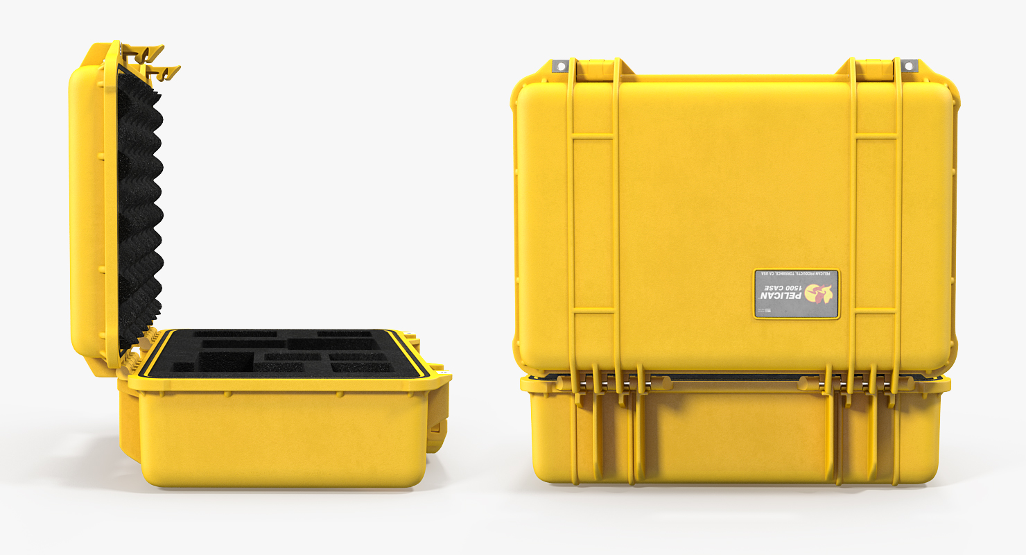 3D model Pelican Case Photo Foam Yellow