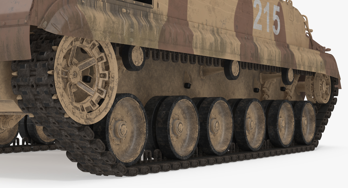 3D model Light Tank BMP 3 Desert Rigged