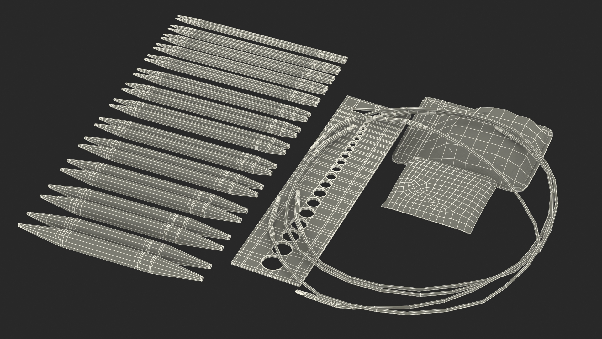 3D model Knitting Needles Set