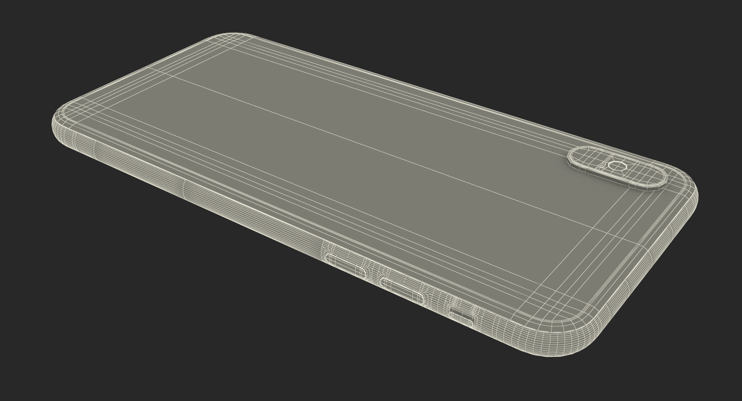 Space Grey iPhone XS Max 3D model