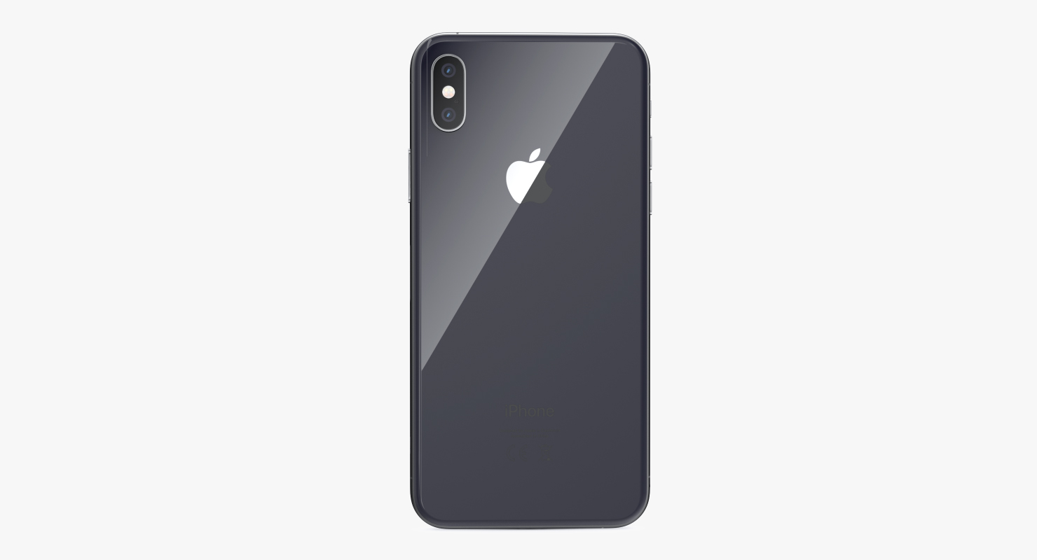 Space Grey iPhone XS Max 3D model