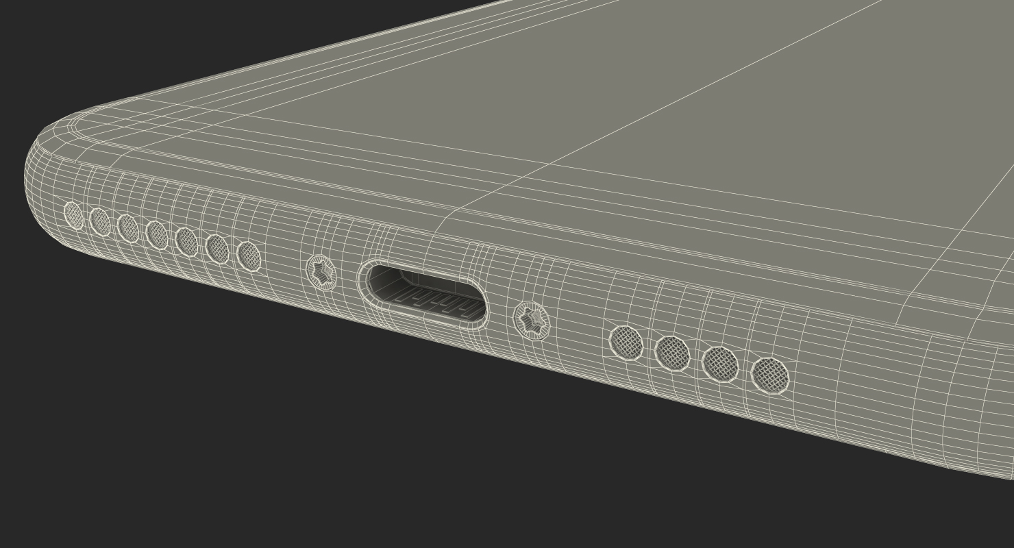 Space Grey iPhone XS Max 3D model