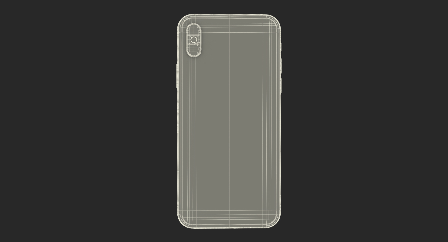 Space Grey iPhone XS Max 3D model