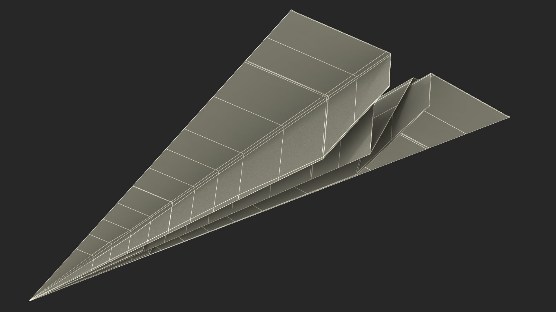 Origami Paper Plane 3D model