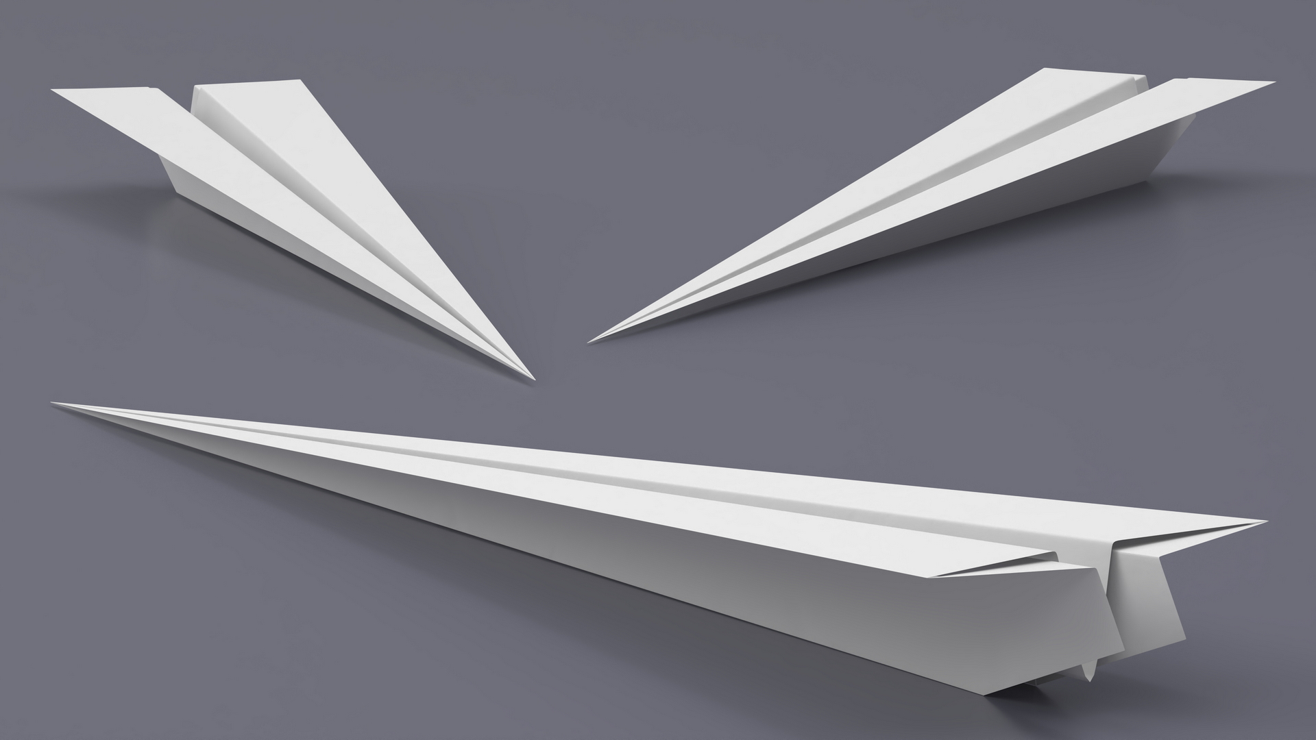 Origami Paper Plane 3D model