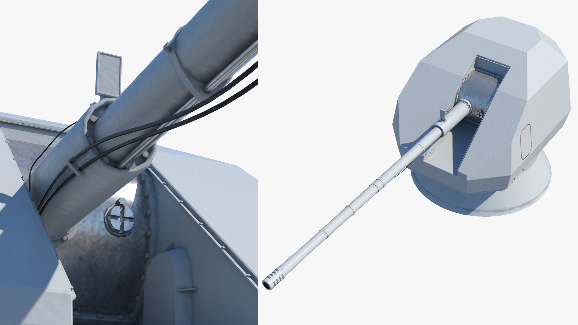 A192M 130 mm Naval Gun System 3D model