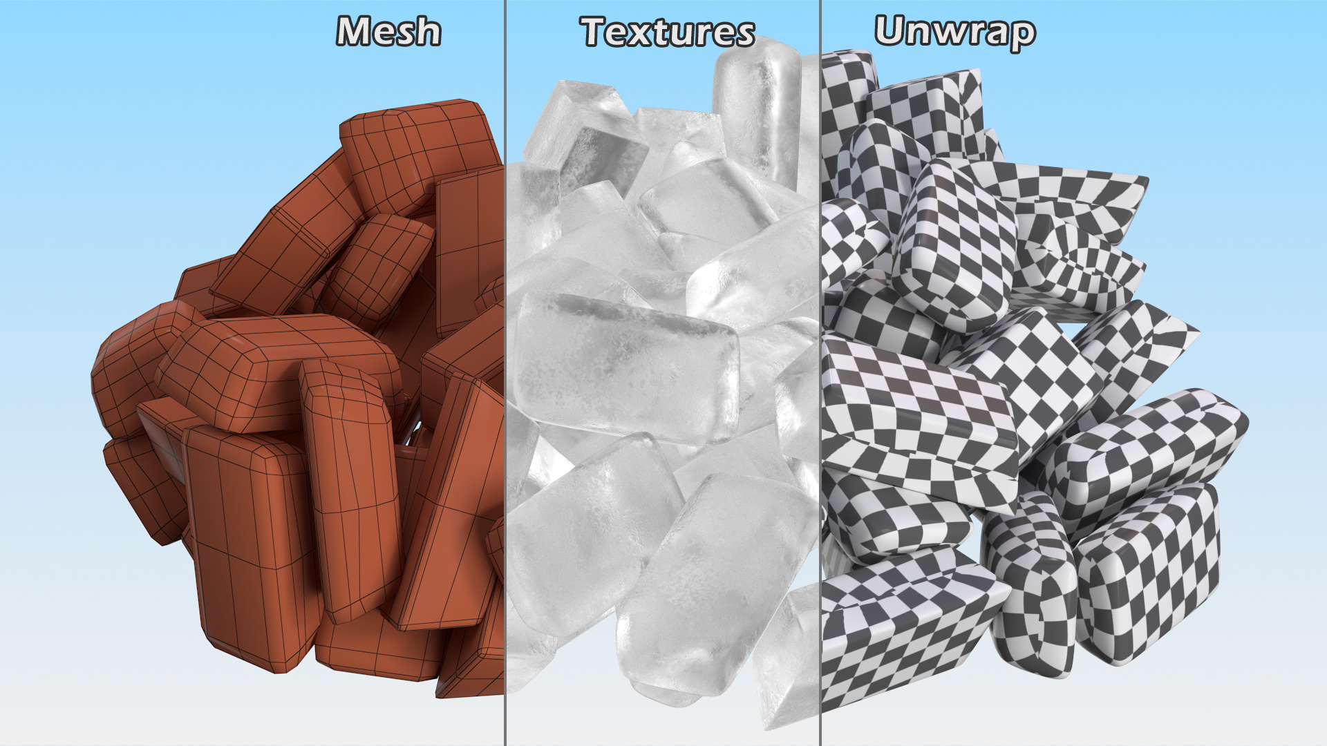 Ice Cubes 3D model