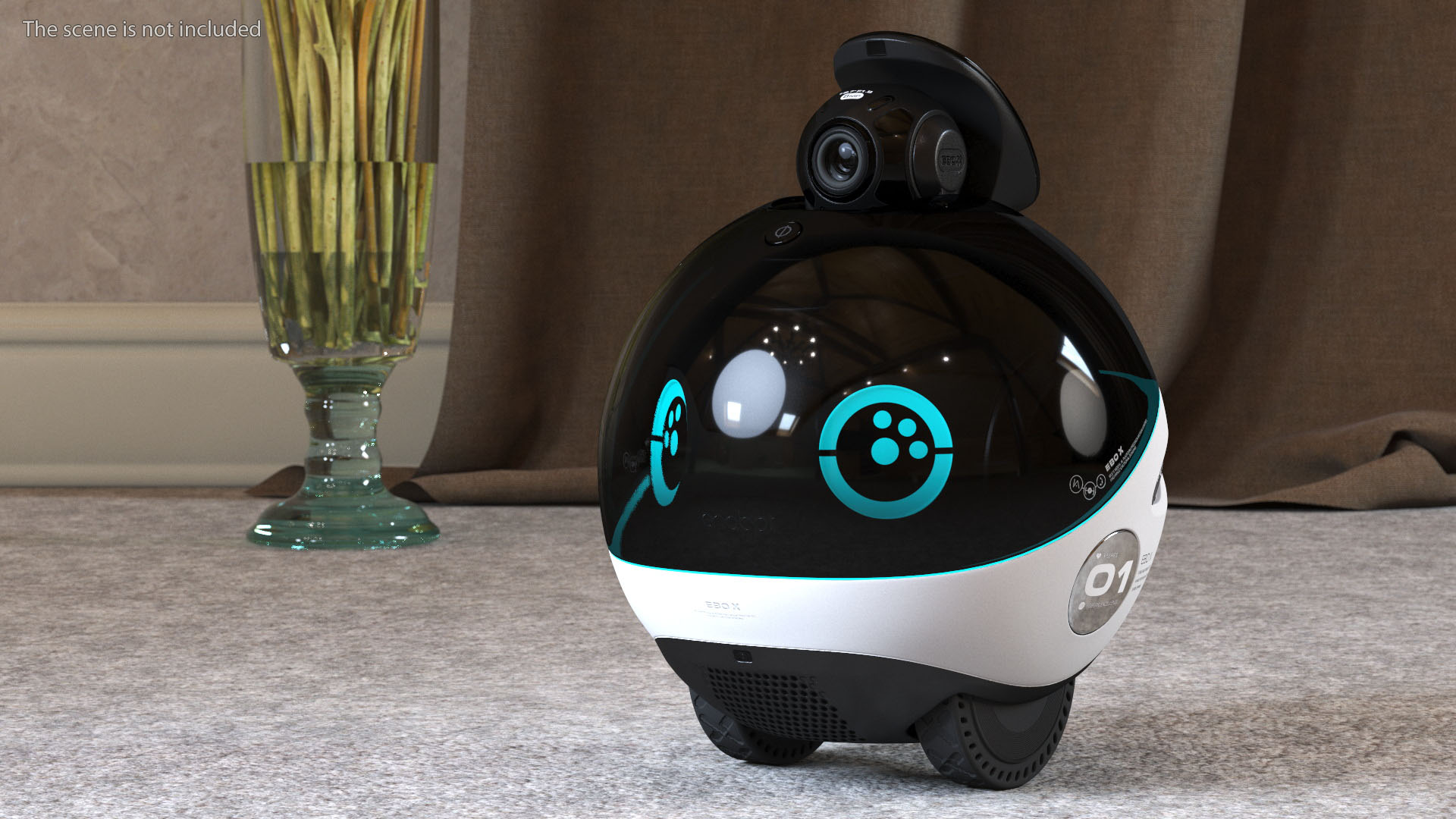 3D Enabot EBO X Companion Robot Blue model