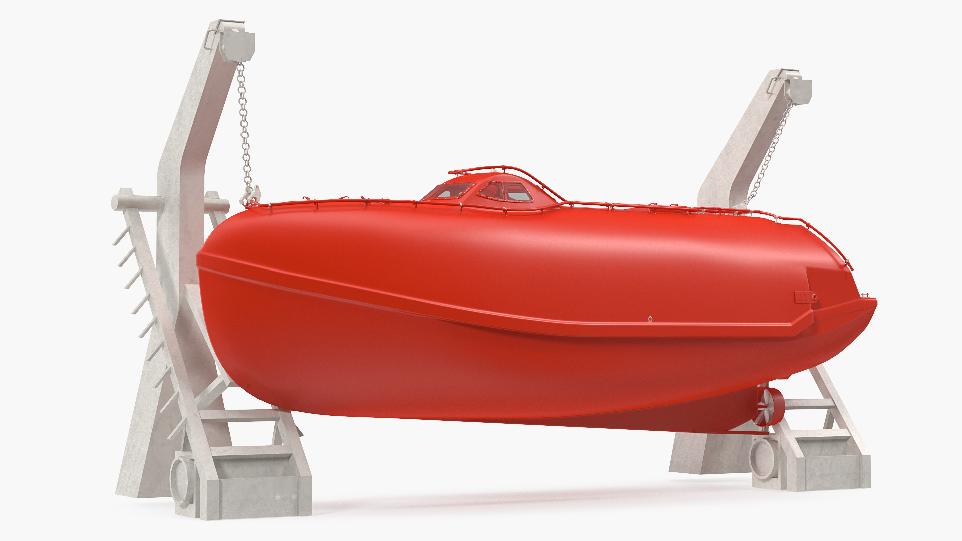 3D model Lifeboat Davit Crane