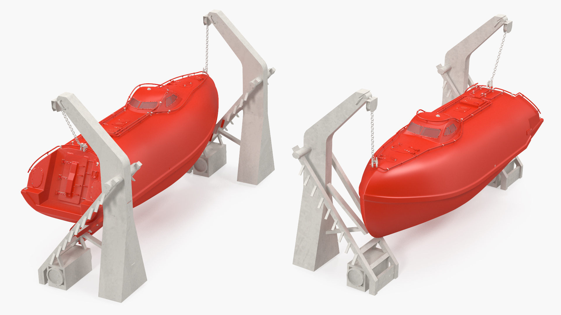 3D model Lifeboat Davit Crane