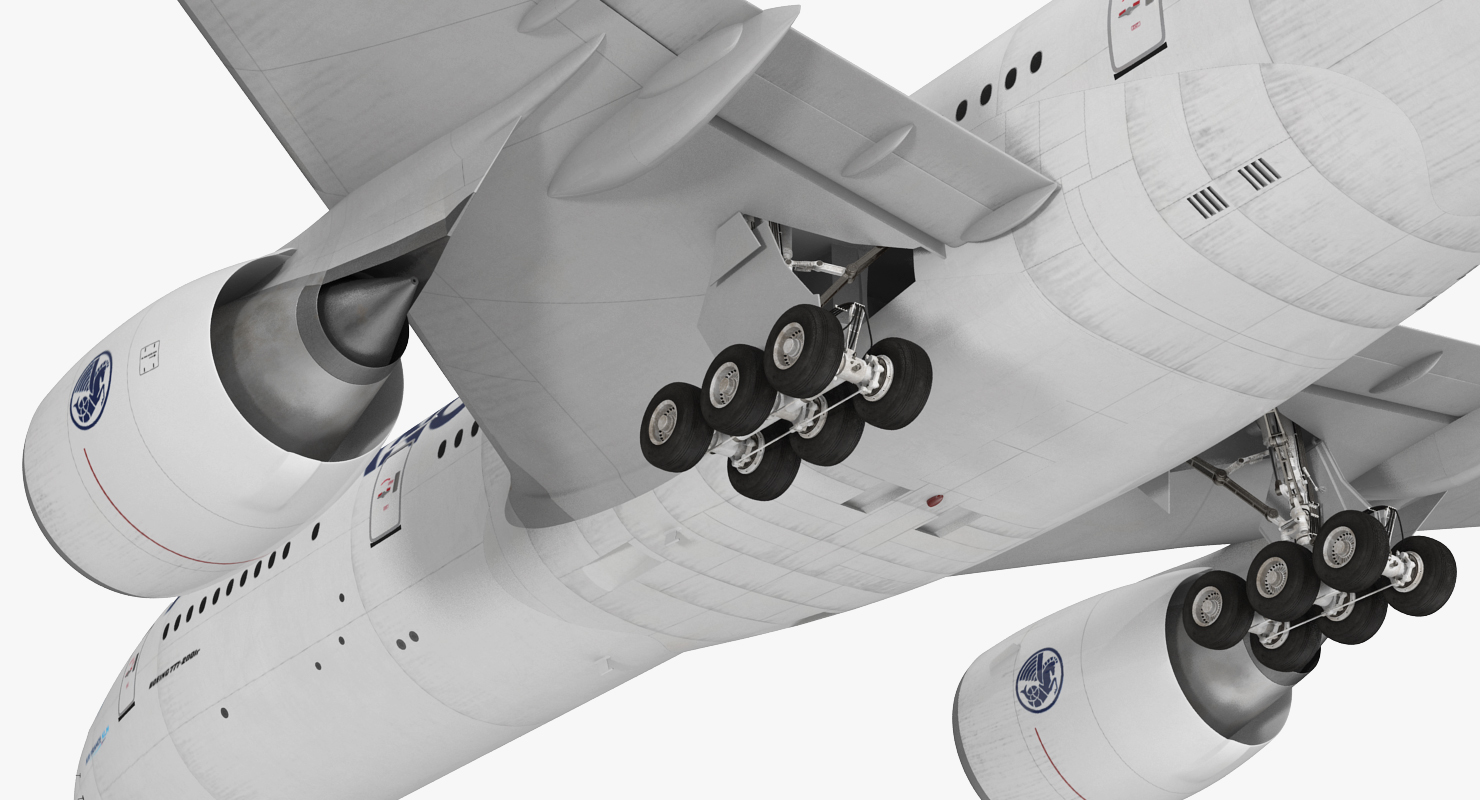 Boeing 777 200LR Air France Rigged 3D model