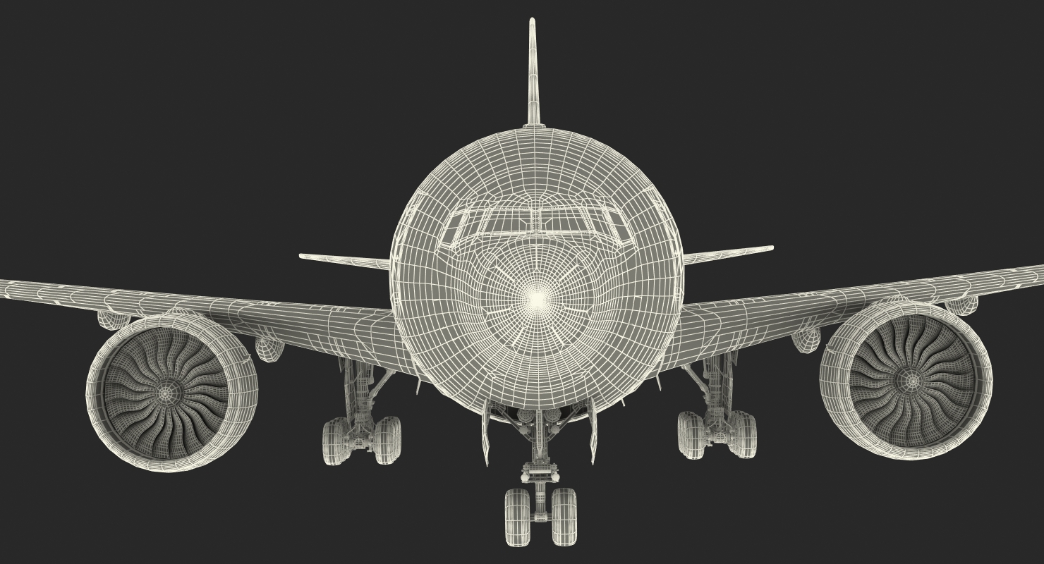 Boeing 777 200LR Air France Rigged 3D model