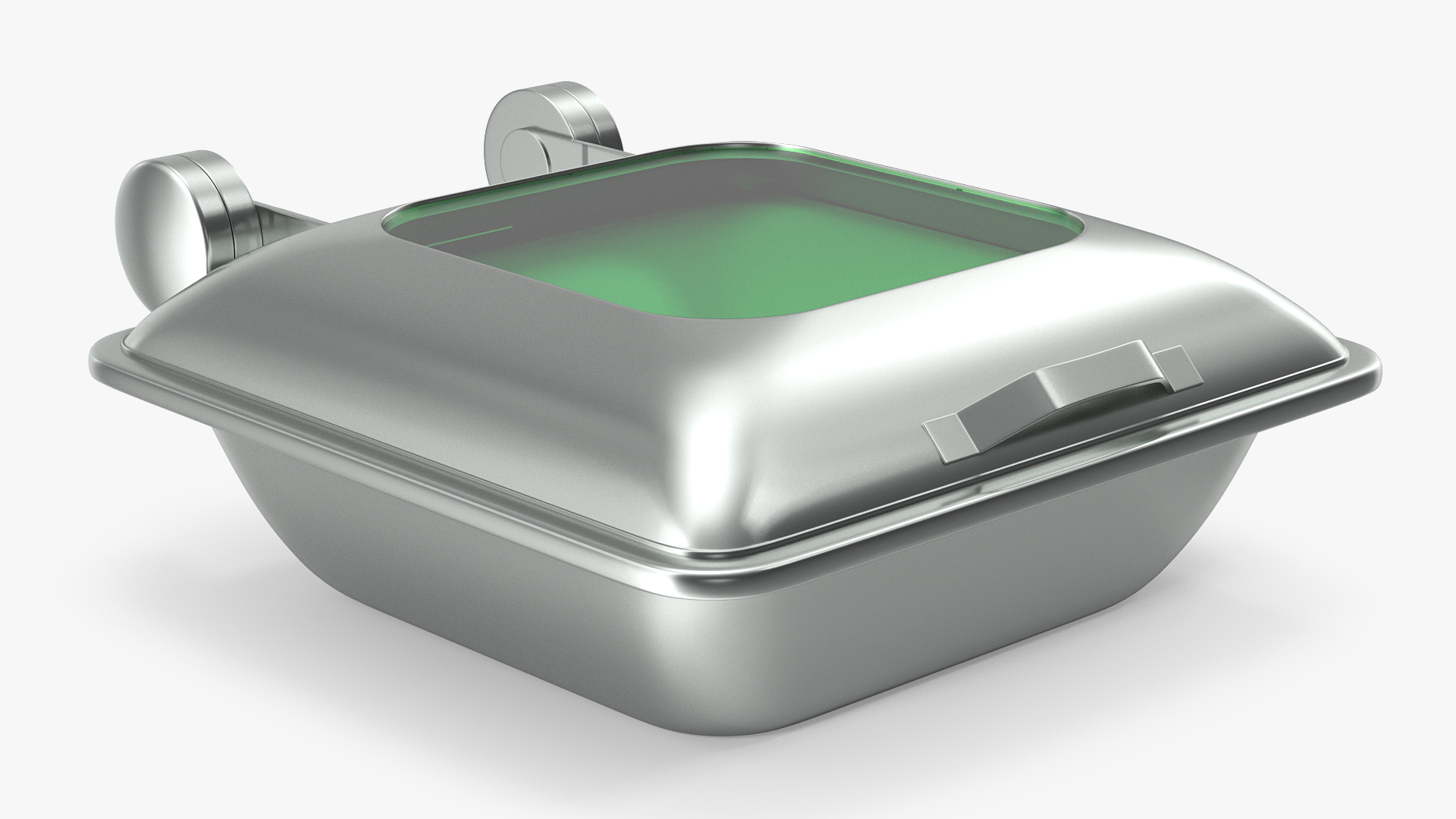 3D Square Induction Chafer with Glass Top model