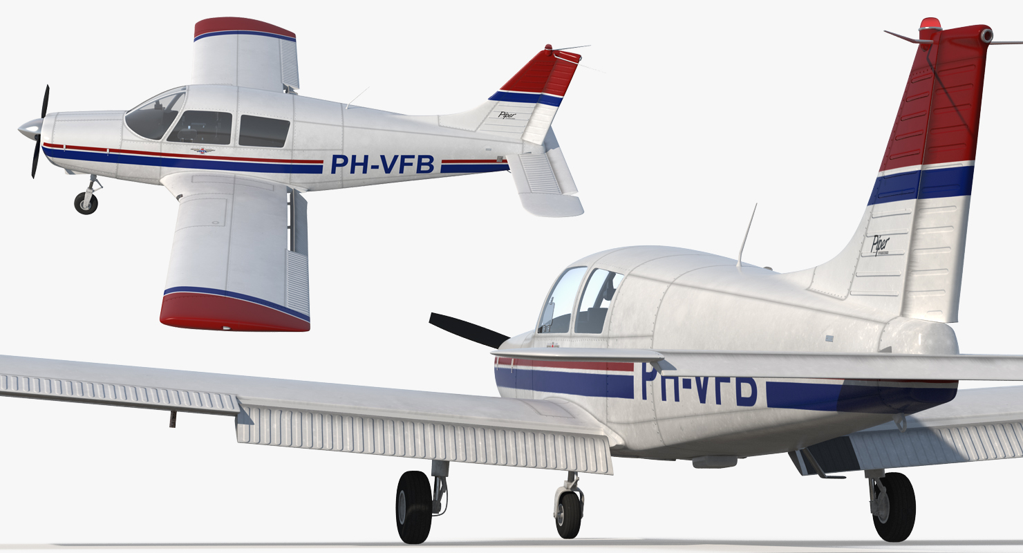 Private Aircraft Piper PA 28 Cherokee 3D