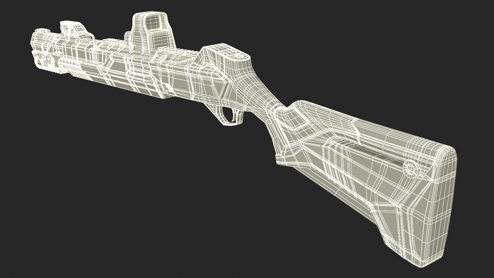 3D model Futuristic Shotgun MP 155 Ultima Kalashnikov Green