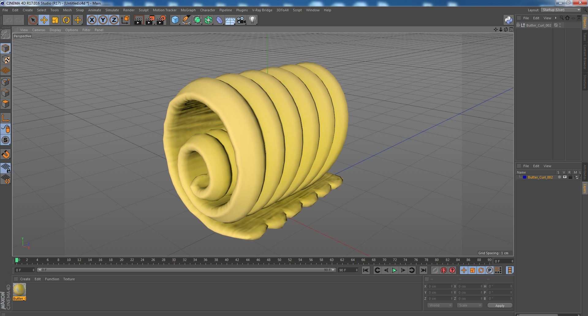 3D Butter Curl