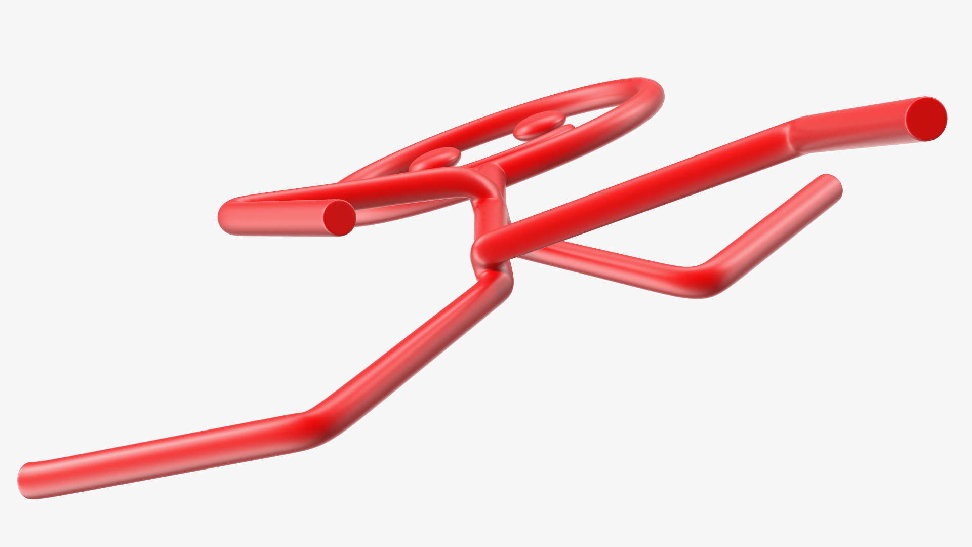 3D model Running Stickman Red