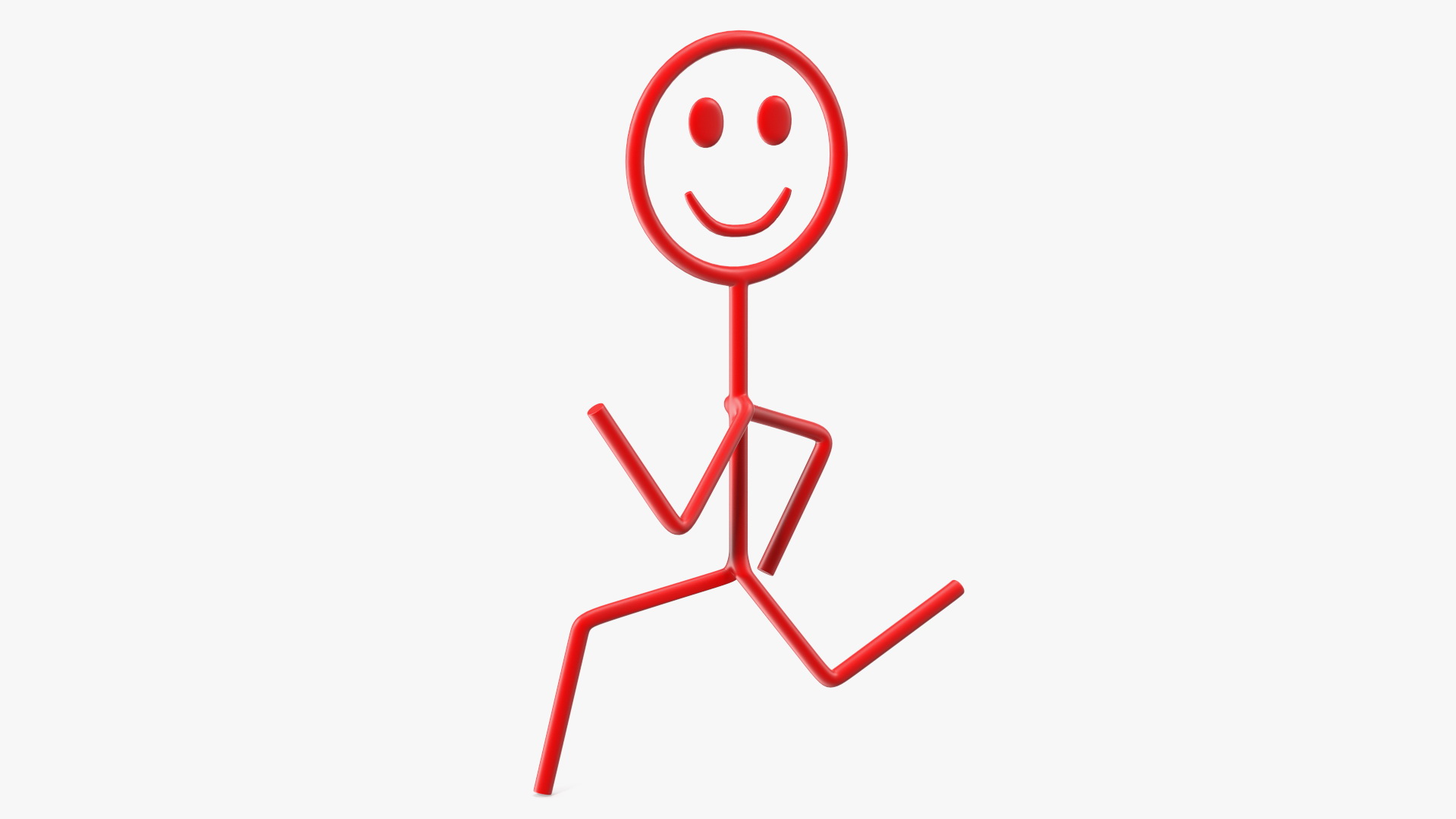 3D model Running Stickman Red