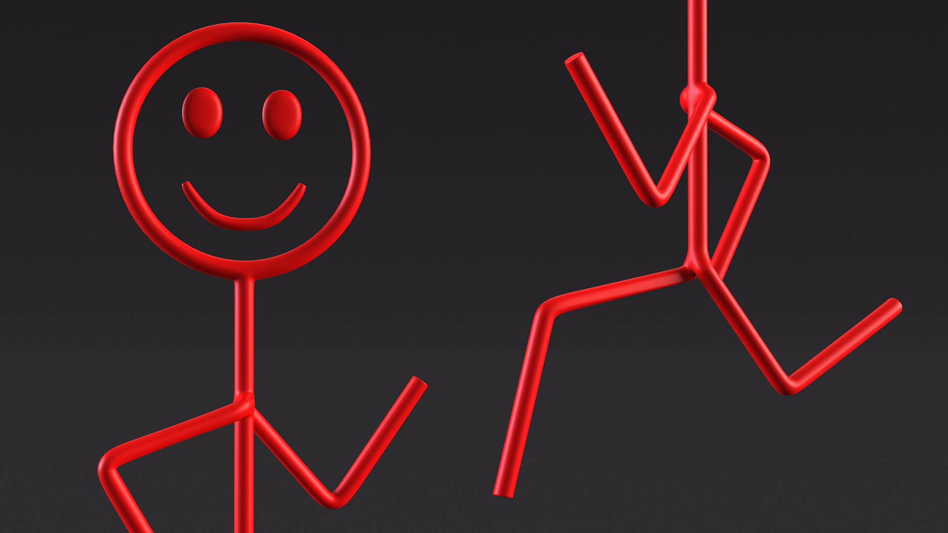 3D model Running Stickman Red