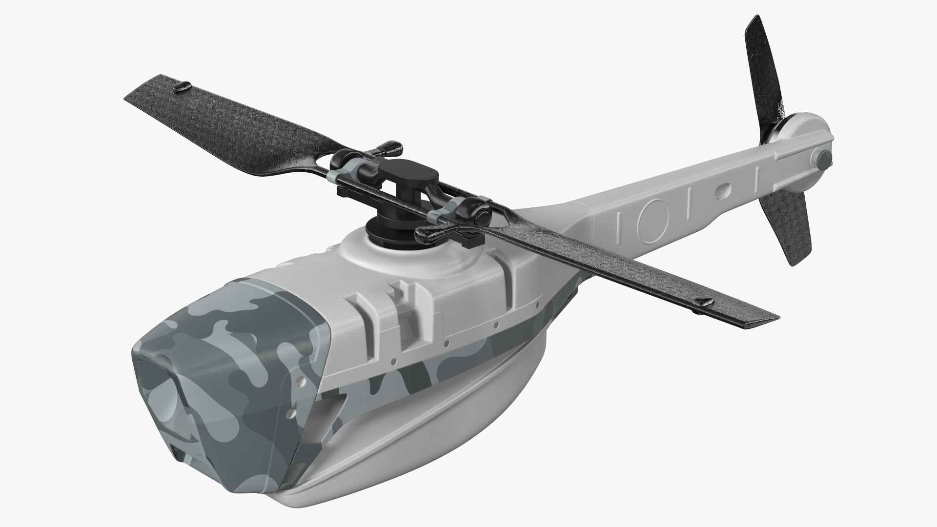 3D Nano Helicopter UAV Rigged