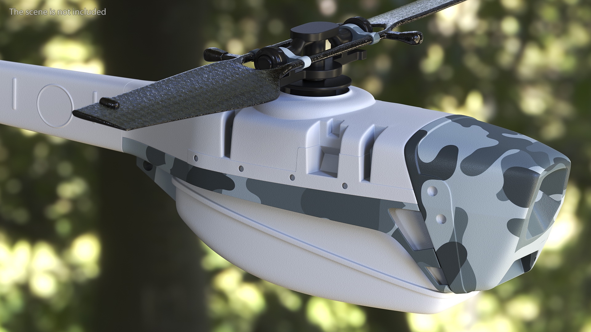 3D Nano Helicopter UAV Rigged