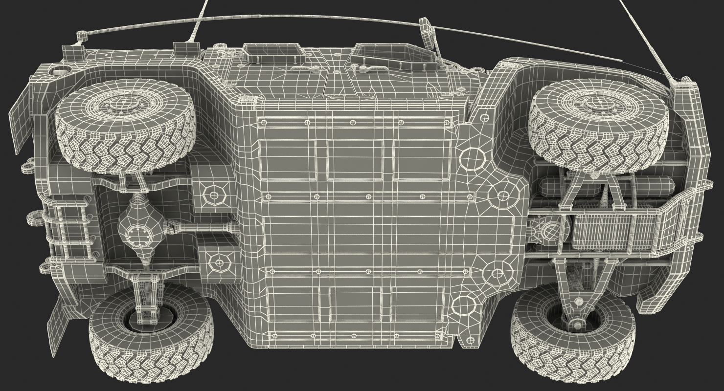 3D High Mobility Protected Vehicle Hawkei PMV 4x4 Camo