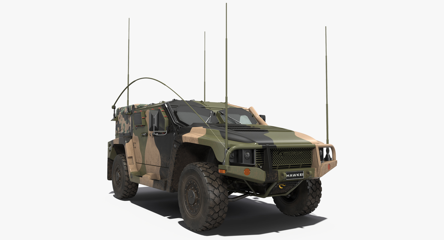 3D High Mobility Protected Vehicle Hawkei PMV 4x4 Camo