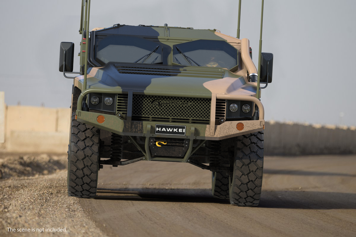 3D High Mobility Protected Vehicle Hawkei PMV 4x4 Camo