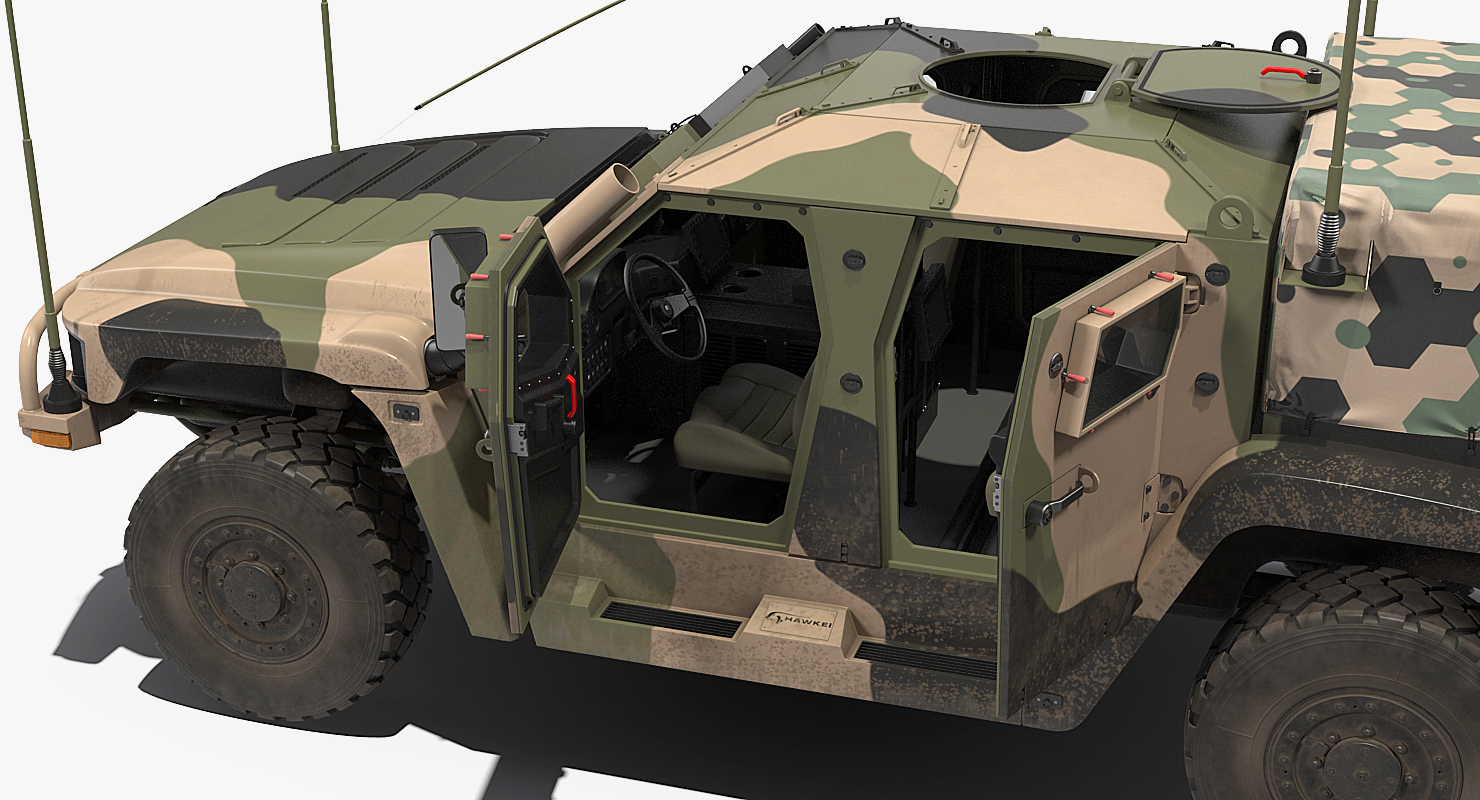 3D High Mobility Protected Vehicle Hawkei PMV 4x4 Camo