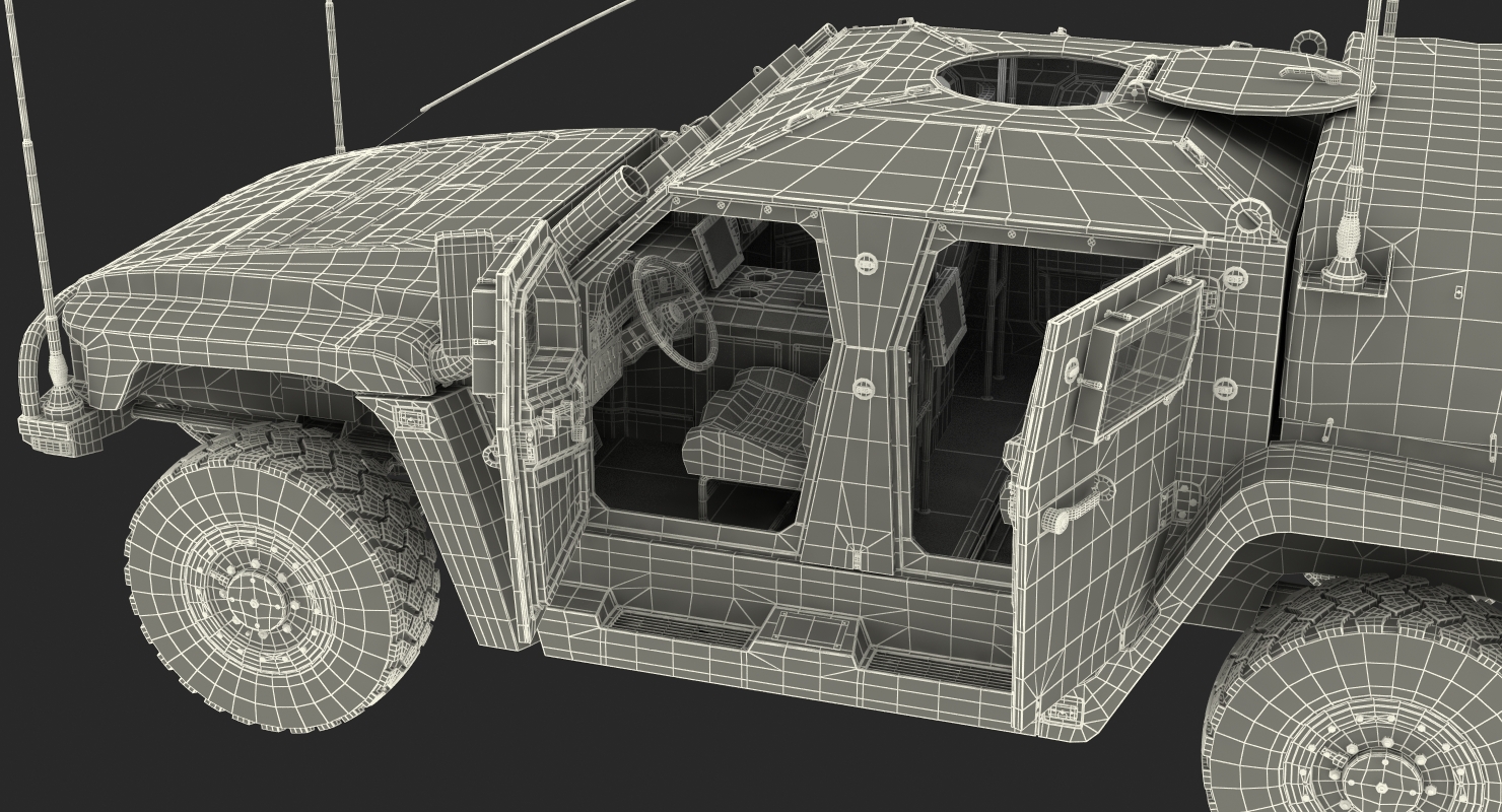 3D High Mobility Protected Vehicle Hawkei PMV 4x4 Camo