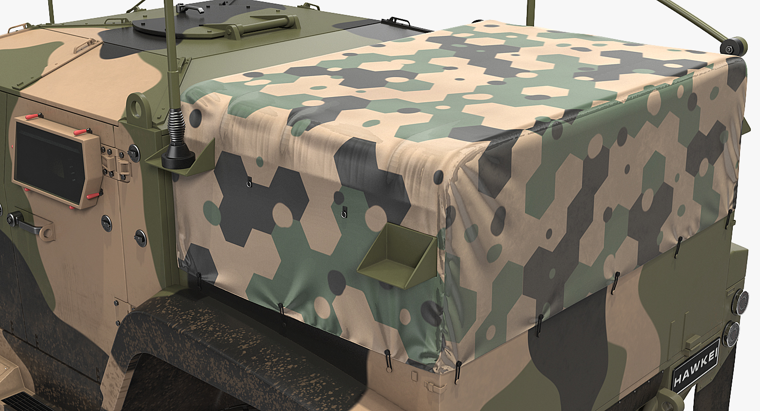 3D High Mobility Protected Vehicle Hawkei PMV 4x4 Camo