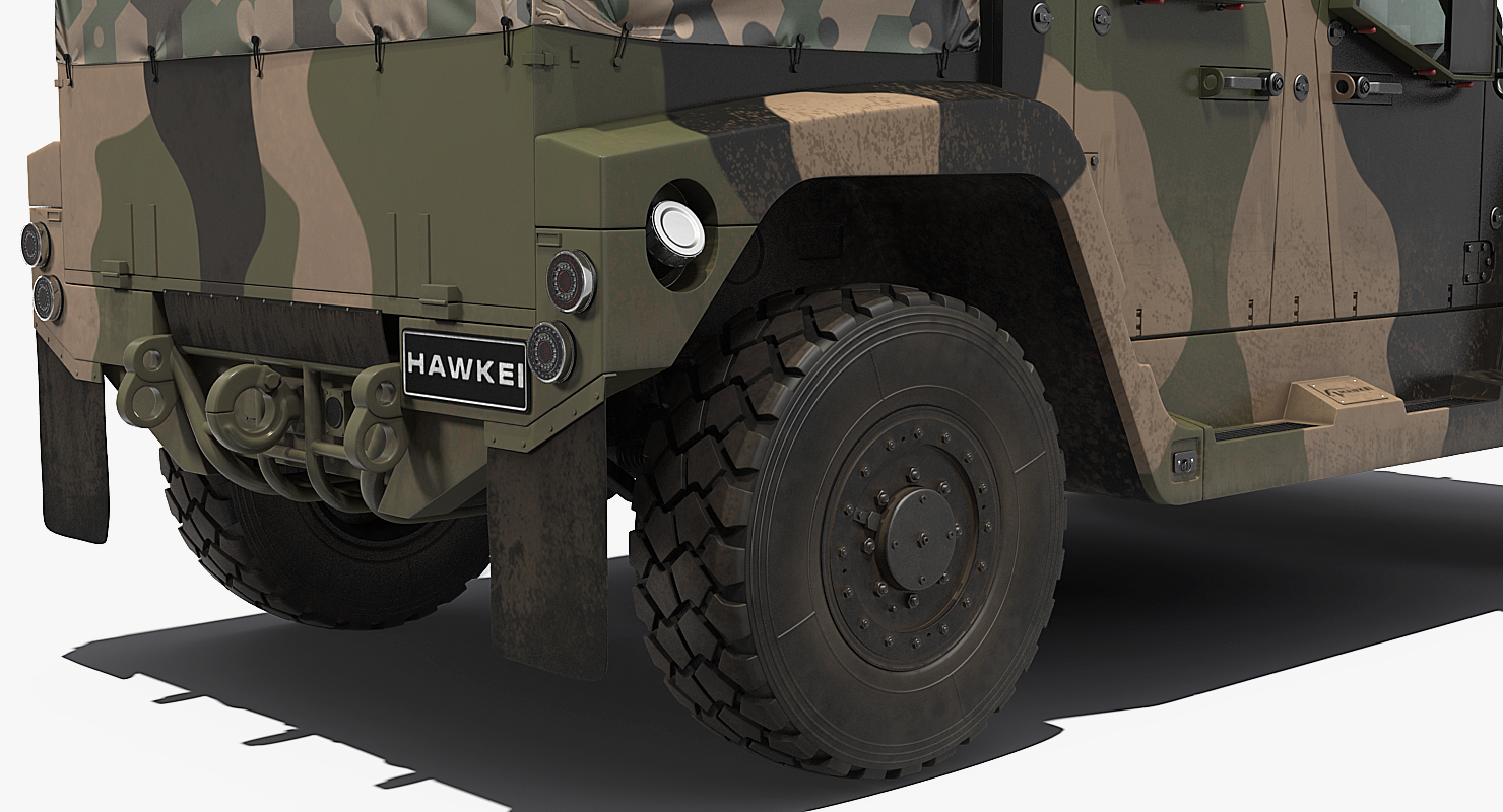 3D High Mobility Protected Vehicle Hawkei PMV 4x4 Camo