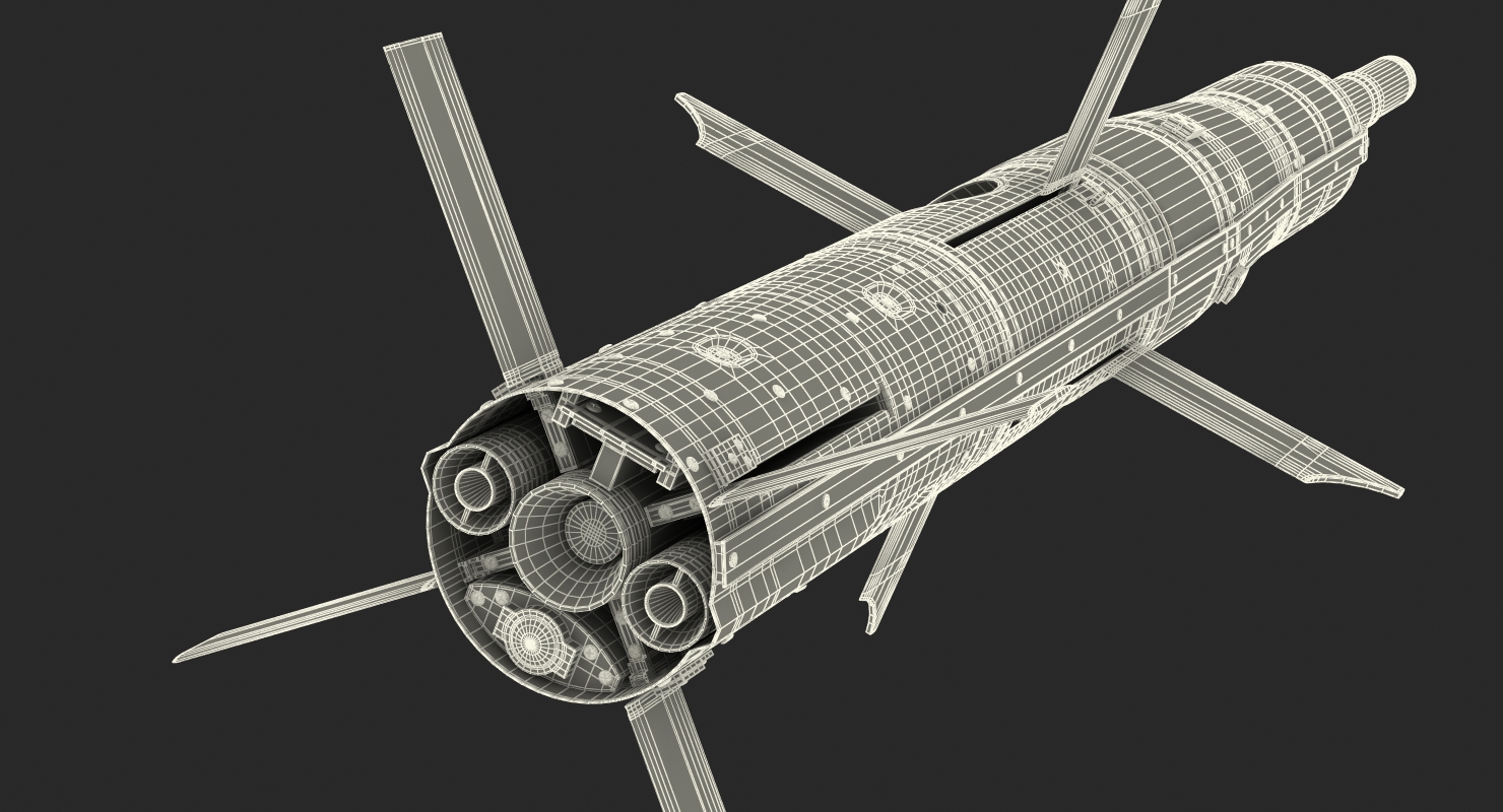 3D BGM 71c TOW Missile Rigged