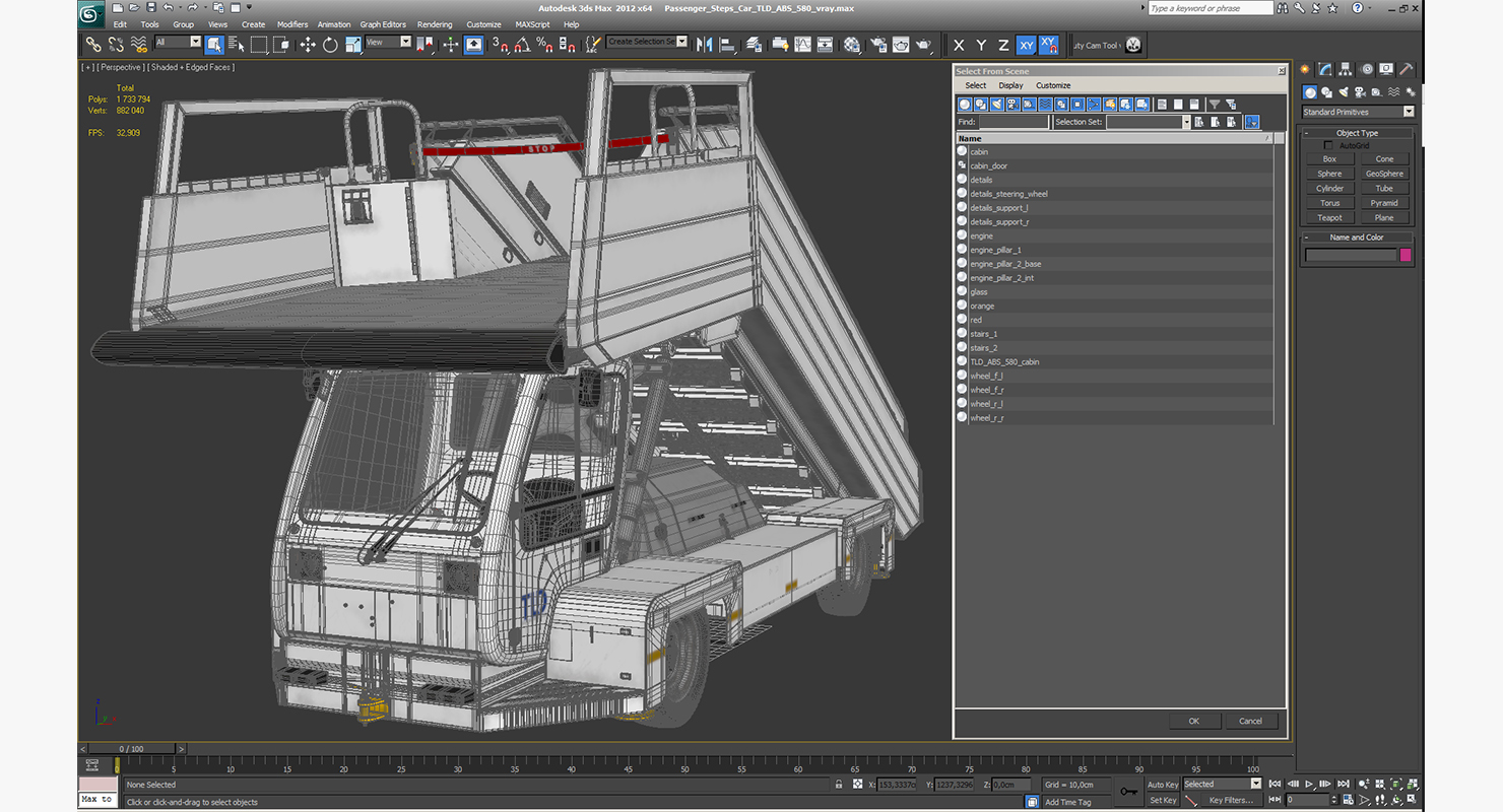 3D Passenger Steps Car TLD ABS 580