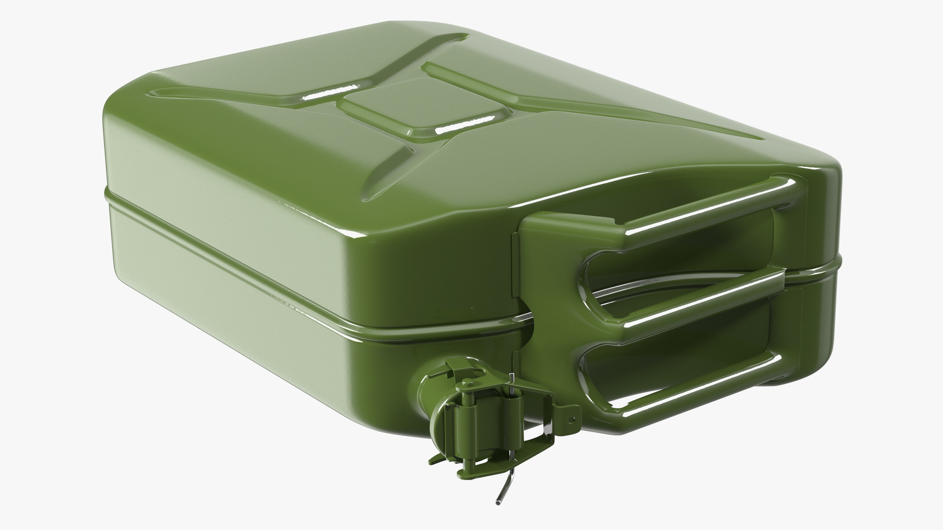 3D model Metal Jerry Gas Fuel Tank Military Style