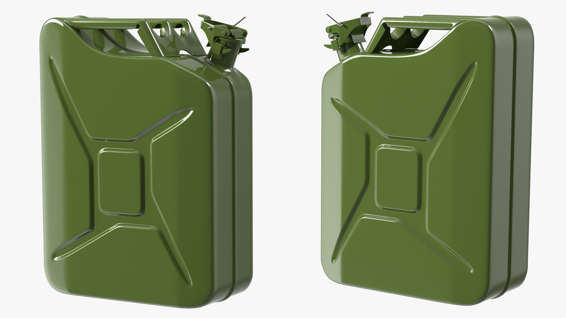 3D model Metal Jerry Gas Fuel Tank Military Style