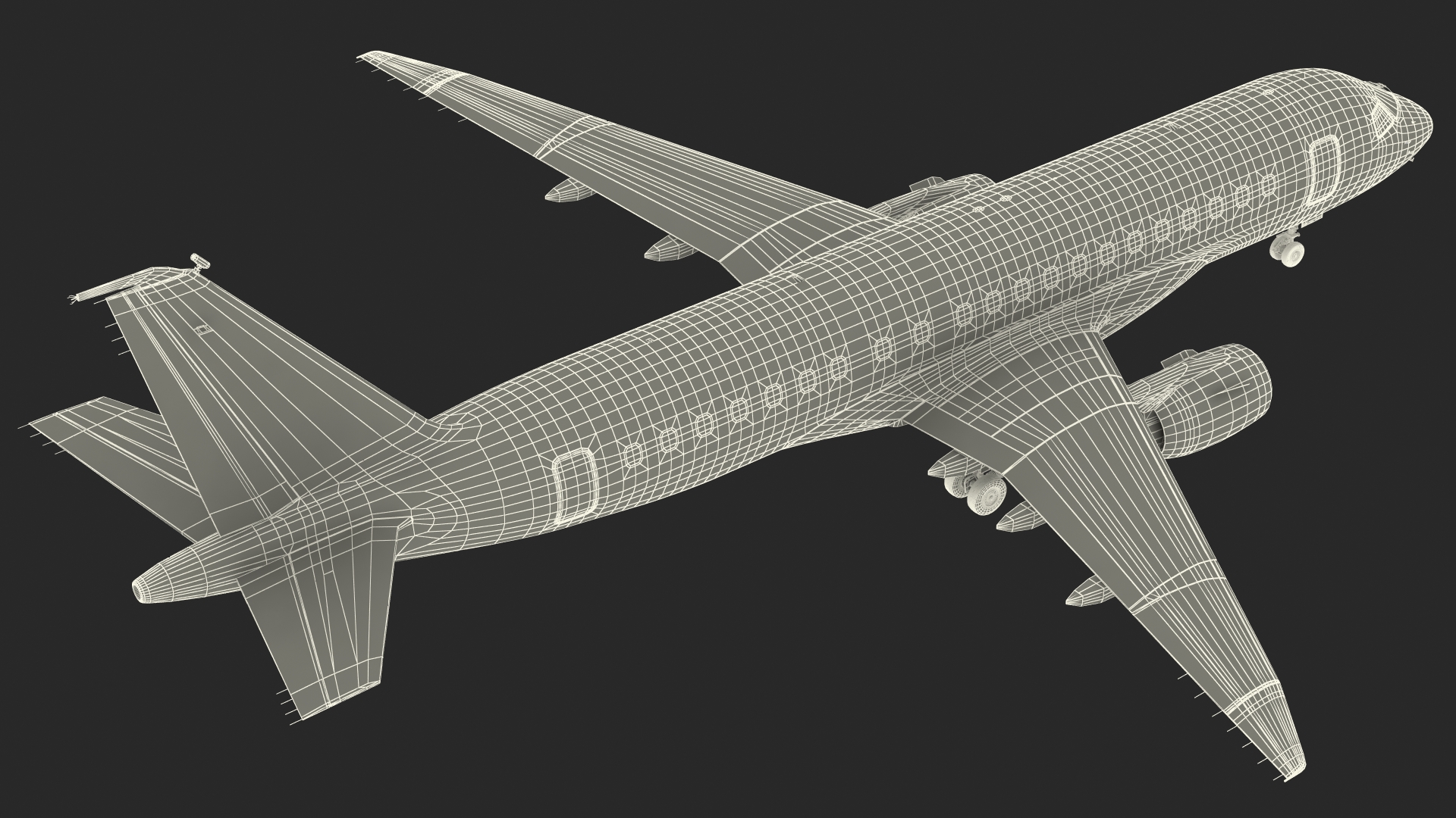 Commercial Airliner Generic Rigged 3D model